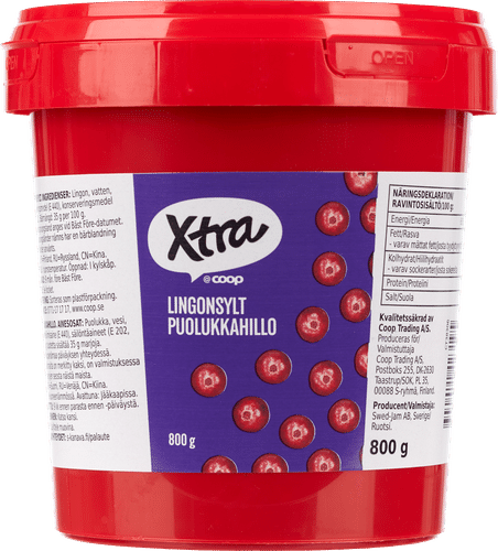 Xtra puolukkahillo 800 g|Xtra 越橘果酱 800 g