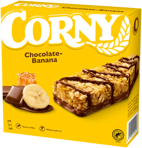 Corny 巧克力香蕉能量棒 6x25g|Corny Chocolate-Banana välipalapatukka 6x25g