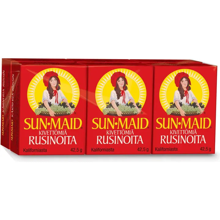 Sun-Maid Kivetön rusina 6-pack pikkurasioita 6x42,5g-Sun-Maid 无核葡萄干 6 件装 小盒 6x42,5g