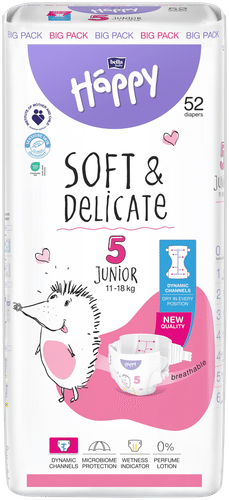 Happy Diapers Bella Junior 5 粘贴式纸尿裤 52片 11-18kg|Happy Diapers Bella Junior 5 teippivaippa 52 kpl 11-18 kg
