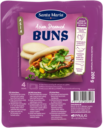 Santa Maria 200G Aasialaiset höyrysämpylät Bao Bun|Santa Maria 200克亚洲蒸包 包子