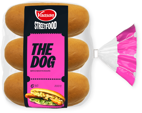 Vaasan Street Food The Dog Hot Dog sämpylä 300g 6x50g|Vaasan Street Food 热狗面包 300克 6x50g