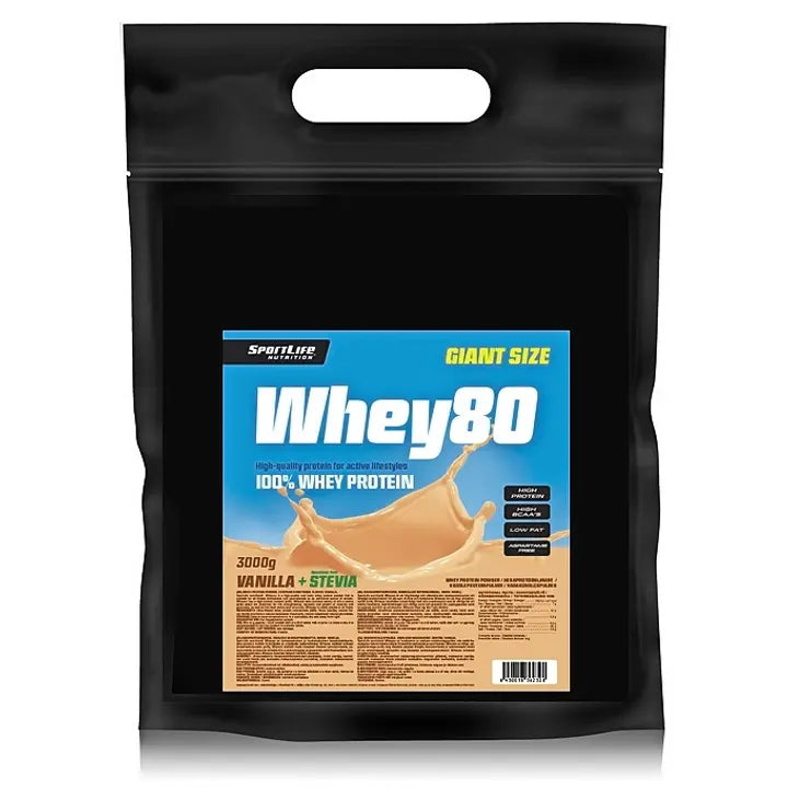 SportLife Nutrition Whey80 3kg vaniljajäätelö heraproteiini-Sportlife Nutrition Whey80 3公斤香草冰淇淋乳清蛋白