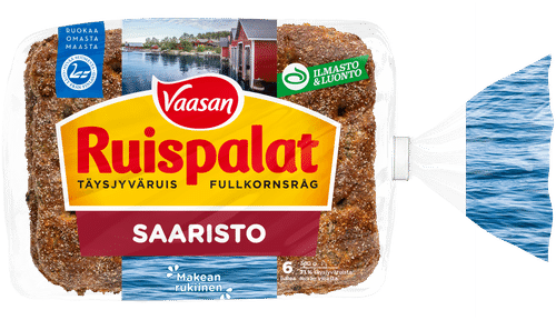Vaasan Ruispalat Saaristo 360 g 6 kpl täysjyväruisleipä|Vaasan 黑麦面包块 群岛 360克 6块全麦黑麦面包