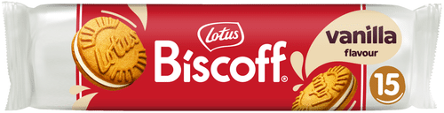 Lotus Biscoff 夹心饼干 香草味 150g|Lotus Biscoff Täytekeksi Vanilla flavour 150g