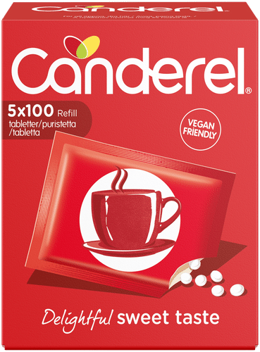 Canderel makeutusainepuriste täyttöpakkaus 500kpl|Canderel 甜味剂片补充装 500kpl