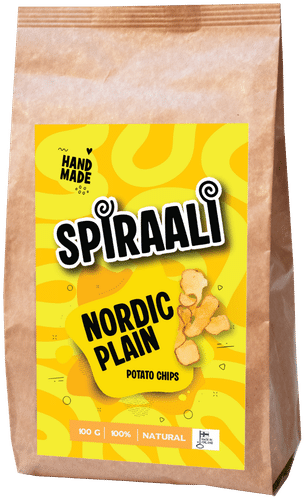 Spiraalisipsi Nordic Plain käsintehdyt perunasipsit
