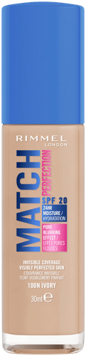 Rimmel Match Perfection Foundation 30 ml, 100 Ivory meikkivoide