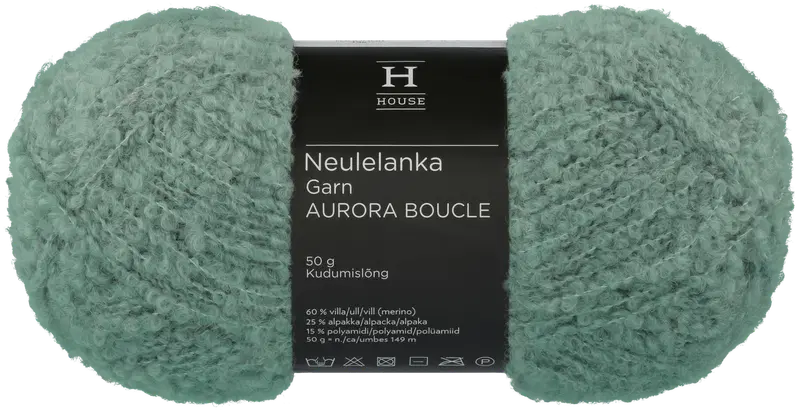 House 线 Aurora 圈圈纱 50克 水绿 11304|House lanka Aurora boucle 50 g aqua green 11304