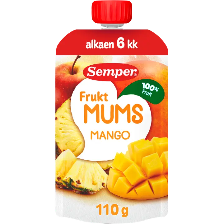 Semper Fruktmums Mango 6kk hedelmäsose 110g|Semper Fruktmums 芒果 6 个月果泥 110g