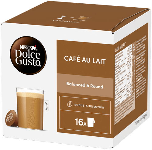 Nescafé Dolce Gusto 16kaps/160g Café au Lait maitokahvikapseli|Dolce Gusto Nescafé Dolce Gusto 16粒/160克 牛奶咖啡胶囊