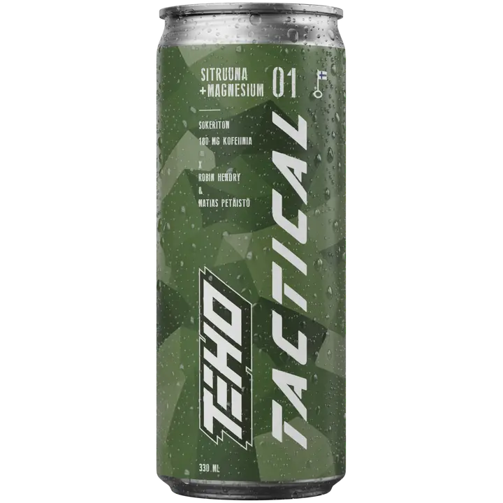 TEHO Tactical Sitruuna + Magnesium energiajuoma 0,33 fit tlk|Teho 战术柠檬+镁能量饮料 0.33 fit tlk
