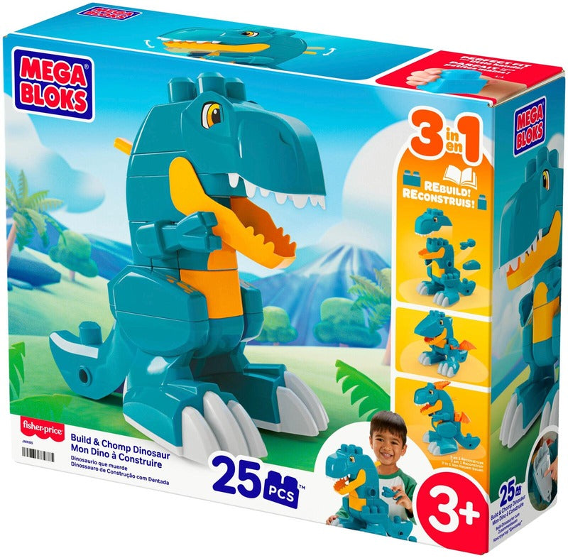 Mattel Mega Bloks 建造与咀嚼恐龙套装