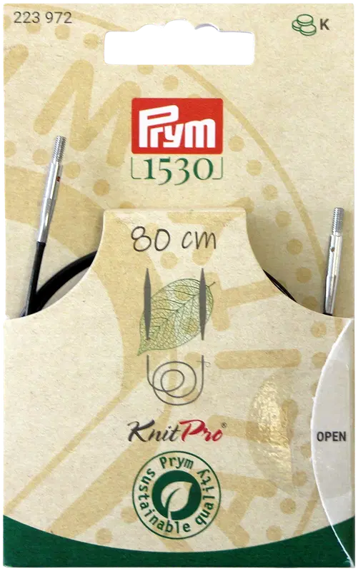 Prym 1530 环形针连接线80厘米及配件|Prym 1530 pyöröpuikon kaapeli 80 cm ja tarvikkeet