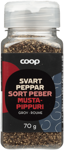 Coop 黑胡椒粗磨粉 70g|Coop mustapippurirouhe 70g