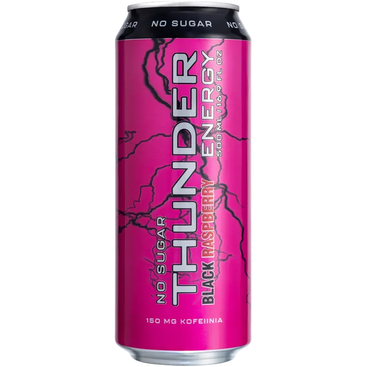 THUNDER ENERGY No Sugar Black Raspberry energiajuoma 500 ml|Thunder Energy 无糖黑树莓能量饮料 500 ml