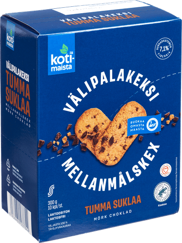 Kotimaista 黑巧克力零食饼干 10x 30g|Kotimaista Välipalakeksi tumma suklaa 10 x 30g