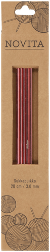 Novita 袜针20cm - 3mm 浅粉色