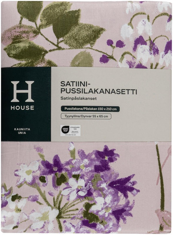 House 缎面被套套装 Amanda 150x210厘米 浅粉色