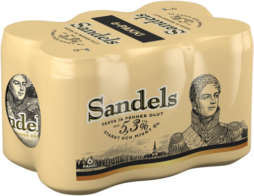 Sandels 6 x Sandels 5.3%饮品 0.33升罐装收缩膜