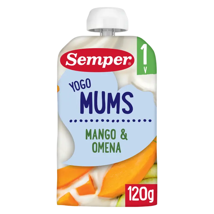 Semper Yogomums Mango Omena 12kk jogurtti hedelmäsose 120g|Semper Yogomums 芒果苹果12个月酸奶果泥 120g