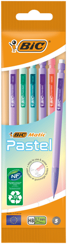 BIC Matic Pastel lyijytäytekynä 5kpl