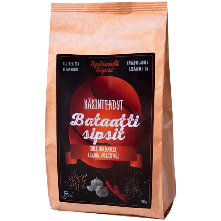 Spiraalisipsi Aztek Fire käsintehdyt bataattisipsit-Spiraalisipsi Aztek Fire 手工红薯片