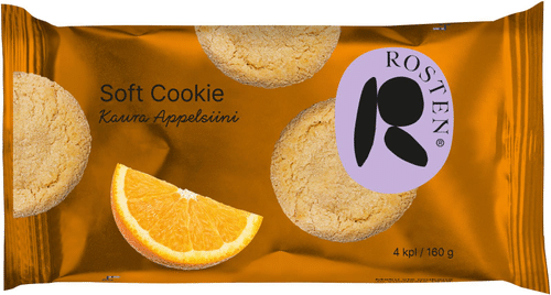 Rosten 无麸质软曲奇 燕麦橙子味 160 g|Rosten Gluteeniton Soft Cookie Kaura-Appelsiini 160 g