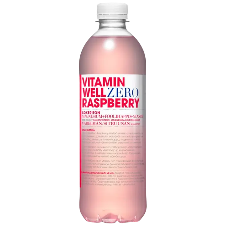 Vitamin Well Zero Raspberry hyvinvointijuoma 500ml|Vitamin Well 零覆盆子保健饮料 500ml