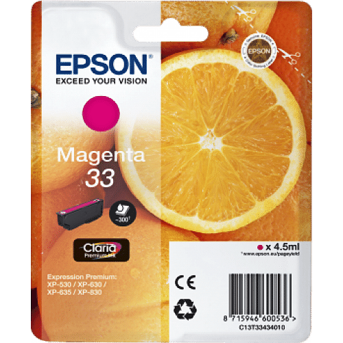 Epson 墨盒 品红色 33