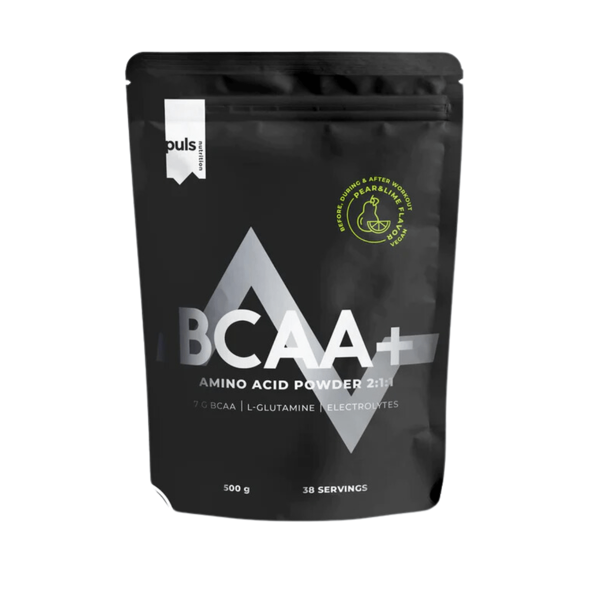 Puls Nutrition BCAA 500克 - 氨基酸粉 梨与青柠|Puls Nutrition BCAA 500 g - Aminohappojauhe Päärynä & Lime