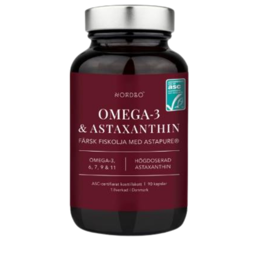Nordbo Omega-3 & Astaxanthin 90 kaps.