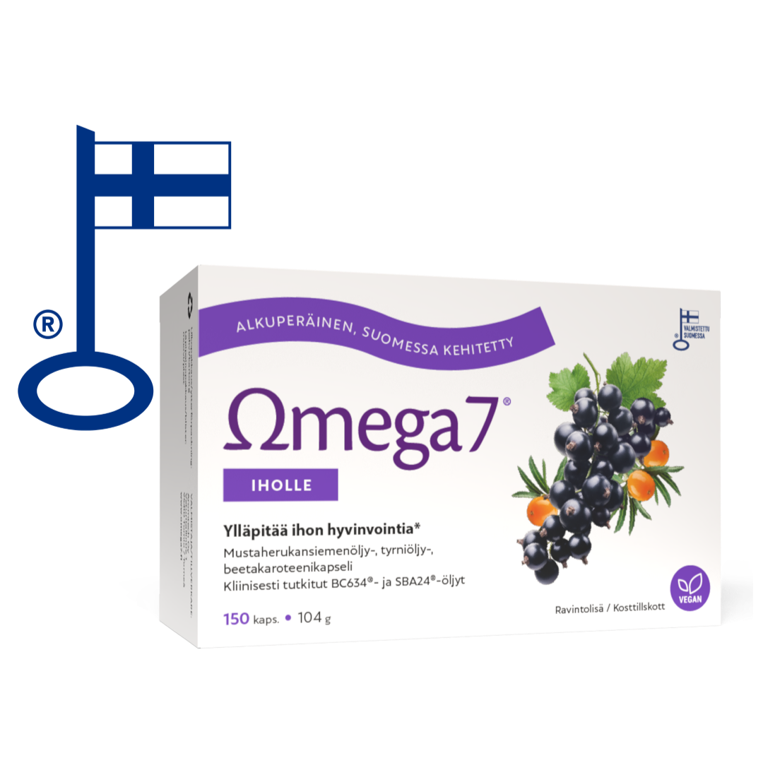 Omega7 BC634® + SBA24® 肌肤用 150粒 - 制造商:Aromtech|Omega7 BC634® + SBA24® Iholle 150 kaps. - Valmistaja: Aromtech