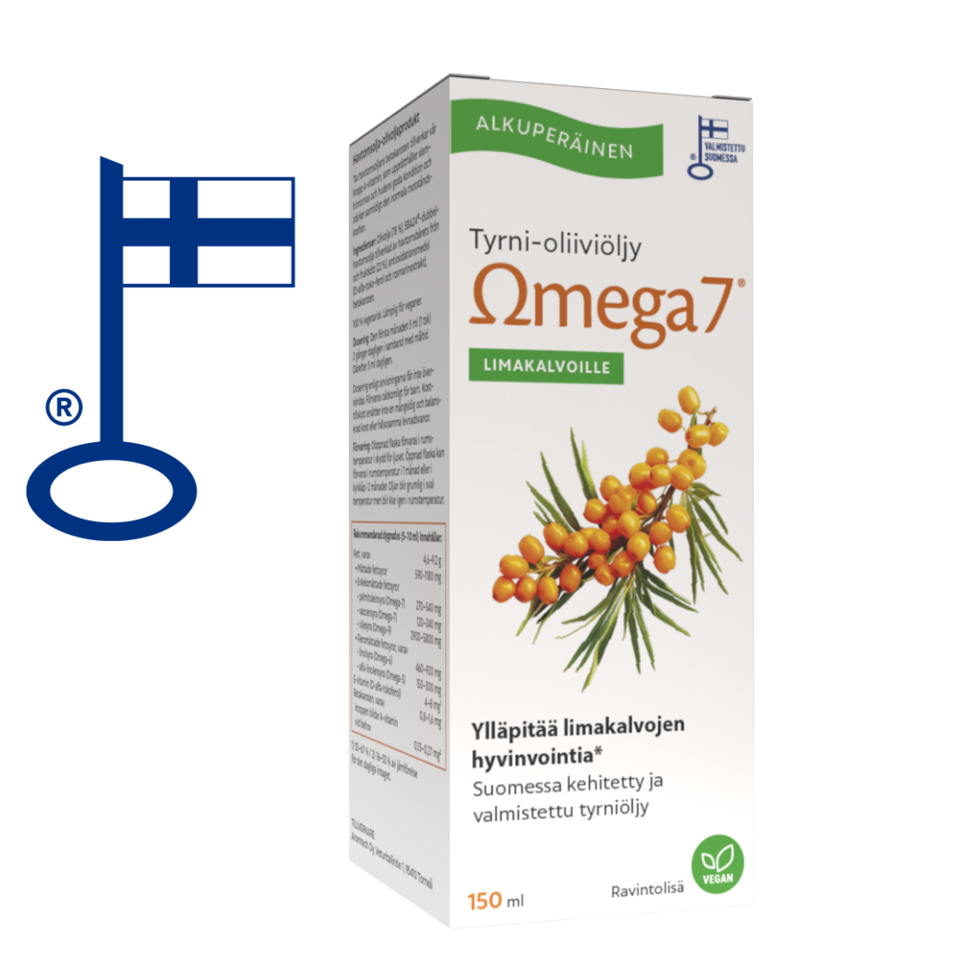 Omega7 SBA24® Tyrni-Oliiviöljy 150 ml - Valmistaja: Aromtech