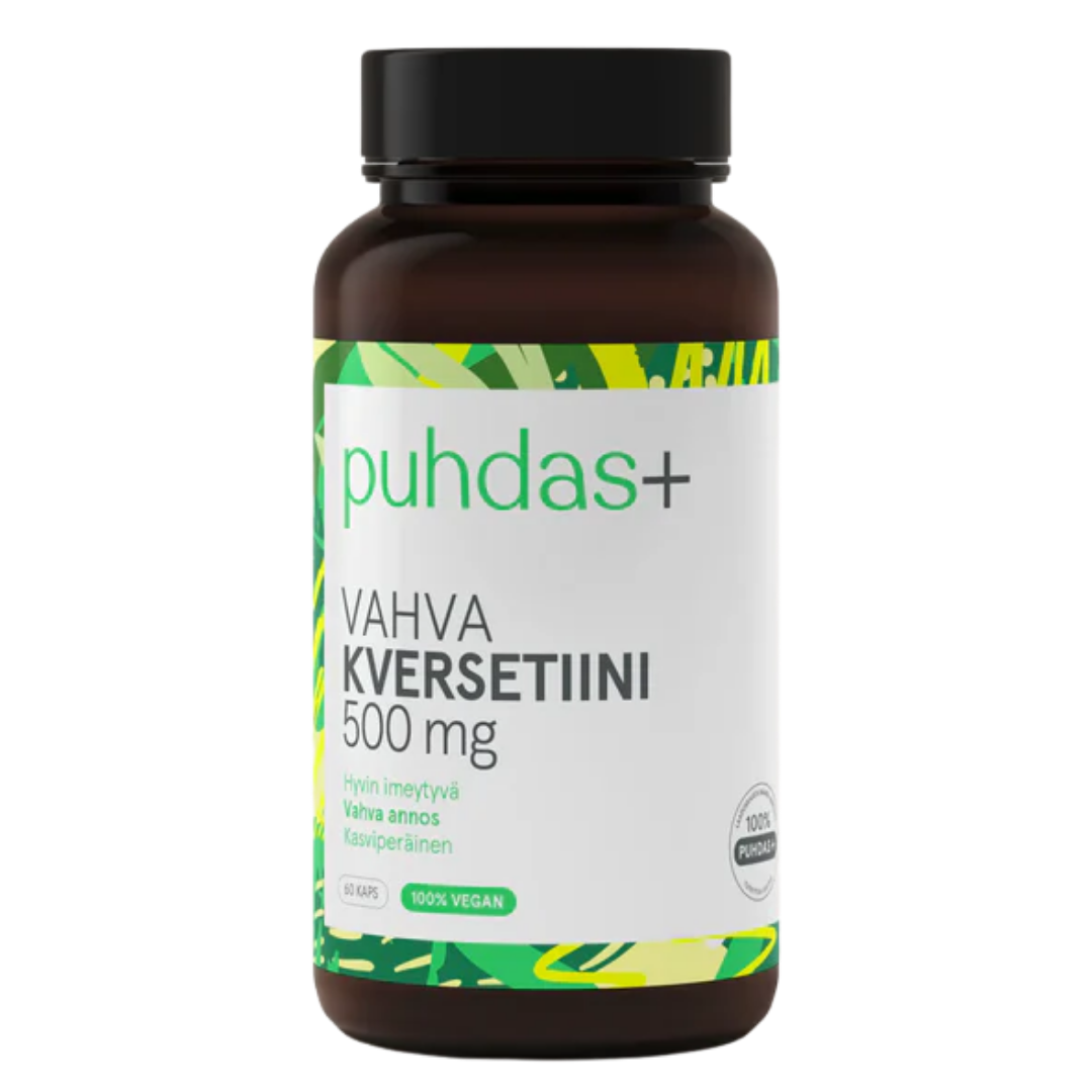 Puhdas+ 强效槲皮素 500毫克 60粒胶囊|Puhdas+ Vahva Kversetiini 500 mg 60 kaps.