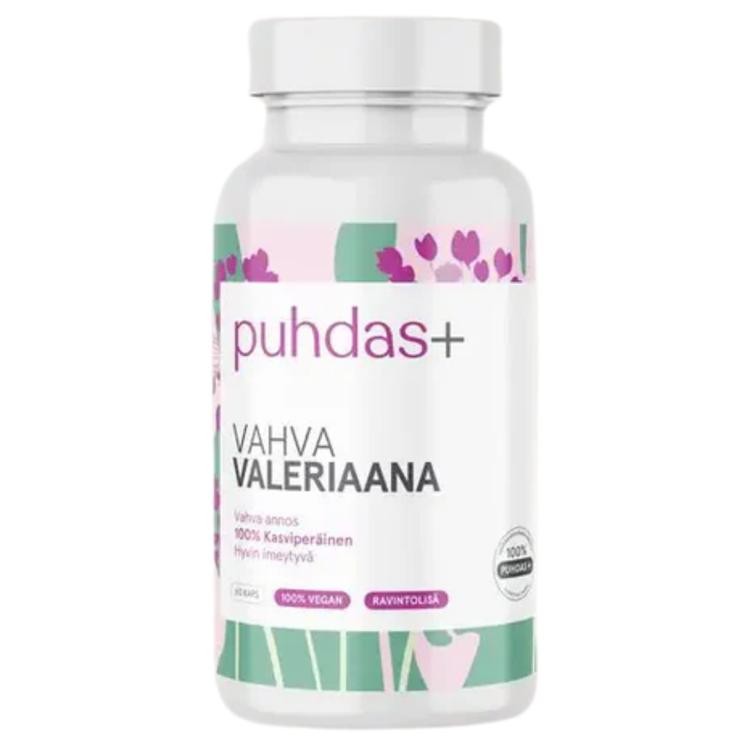 Puhdas+ 强效缬草 60粒胶囊|Puhdas+ Vahva Valeriaana 60 kaps.