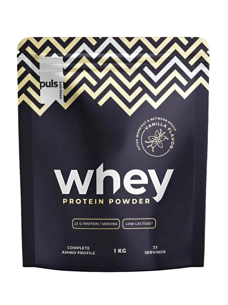 Puls Nutrition 乳清蛋白粉 - 香草味 1 kg|Puls Nutrition Whey Protein Powder - Hera Proteiini Vanilja 1 kg