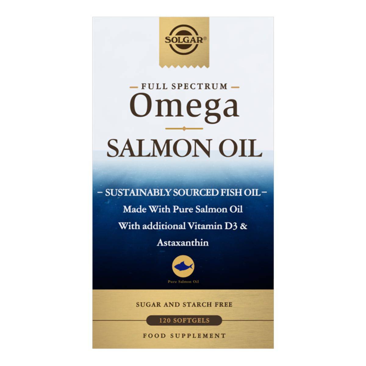 Solgar Full Spectrum Omega Salmon Oil - Kalaöljyvalmiste 120 kaps.