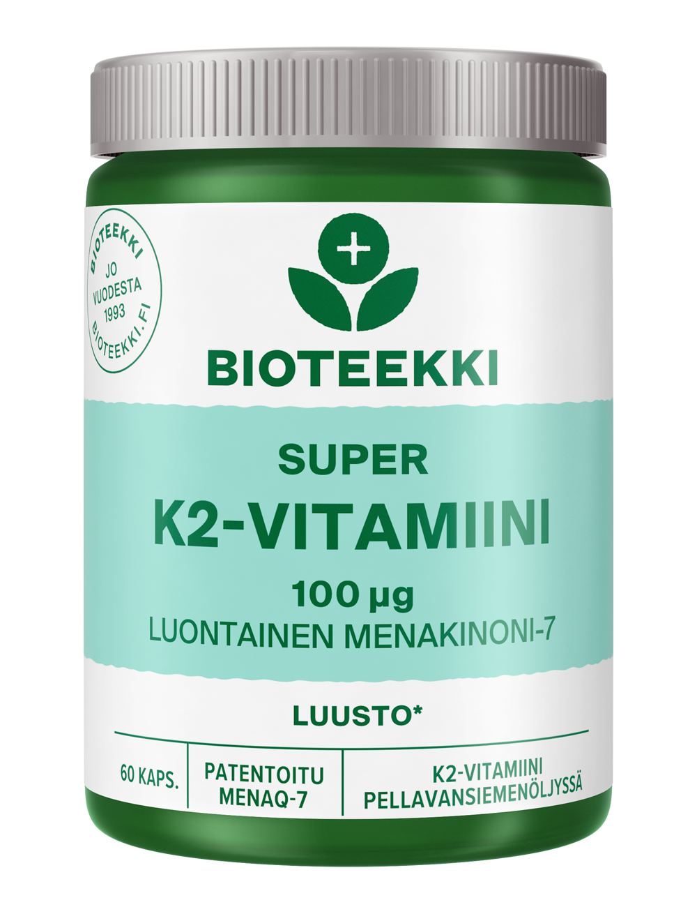 Bioteekki Super K2-vitamiini 60 kaps.|Bioteekki 超级维生素 K2 60 粒。