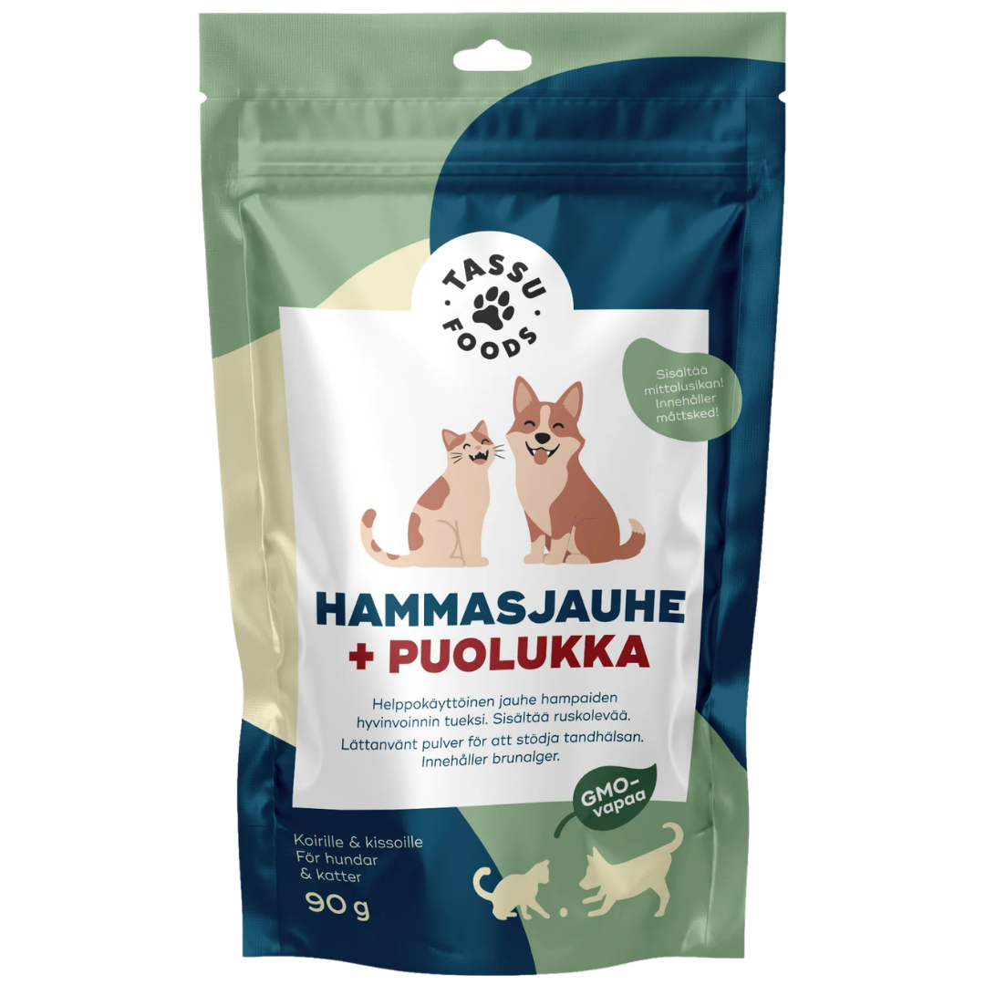 Tassu Foods洁牙粉+越橘 90 g|Tassu Foods Hammasjauhe + Puolukka 90 g