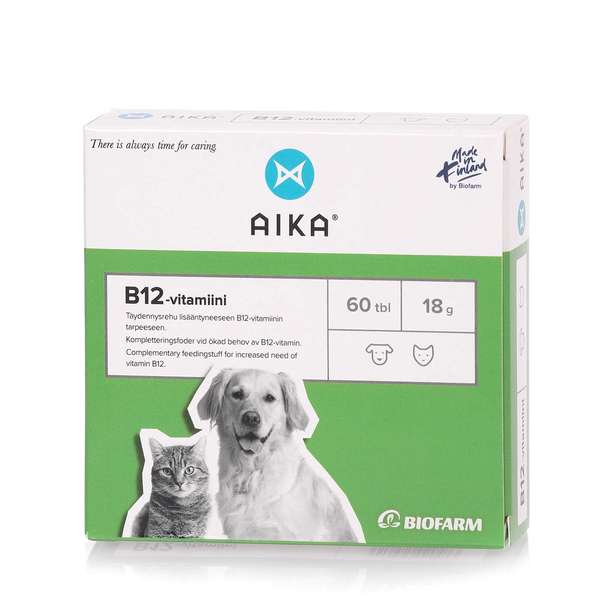 AIKA B12维生素猫狗用60片|AIKA B12-vitamiini kissoille ja koirille 60 tabl.