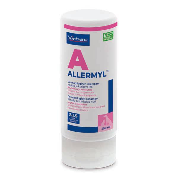 Virbac A Allermyl - 犬猫皮肤科香波 250 ml|Virbac A Allermyl - Dermatologinen Shampoo kissoille ja koirille 250 ml