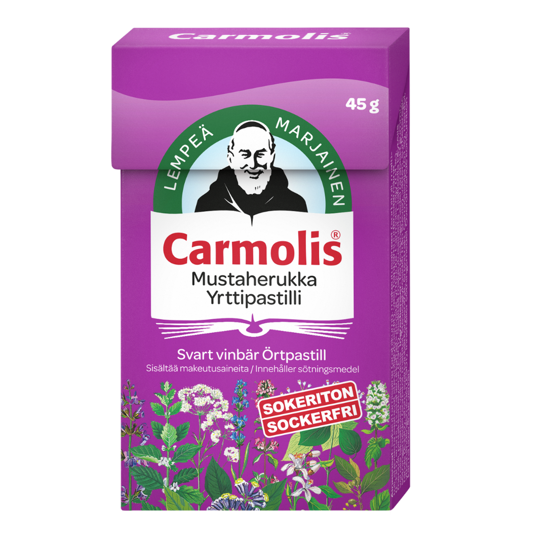Carmolis草本润喉糖 黑加仑 45克 - 有效期2026年12月 - 批次