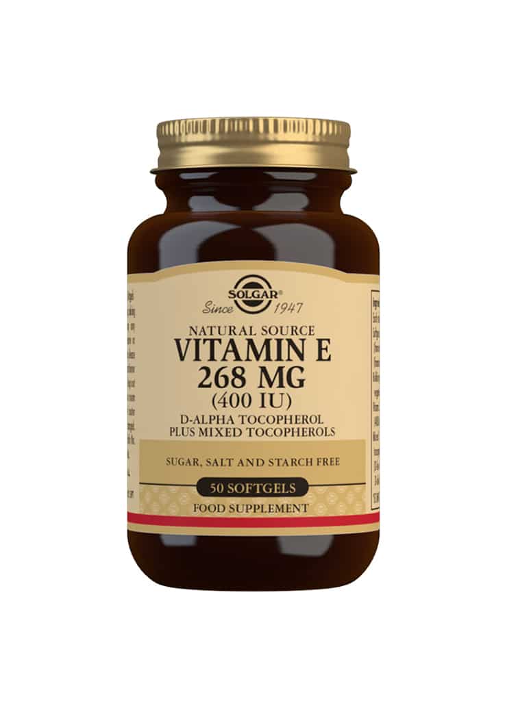 Solgar Vitamin E 268 mg - E-vitamiini 50 kaps.|Solgar 维生素 E 268 毫克 - 维生素 E 50 粒。