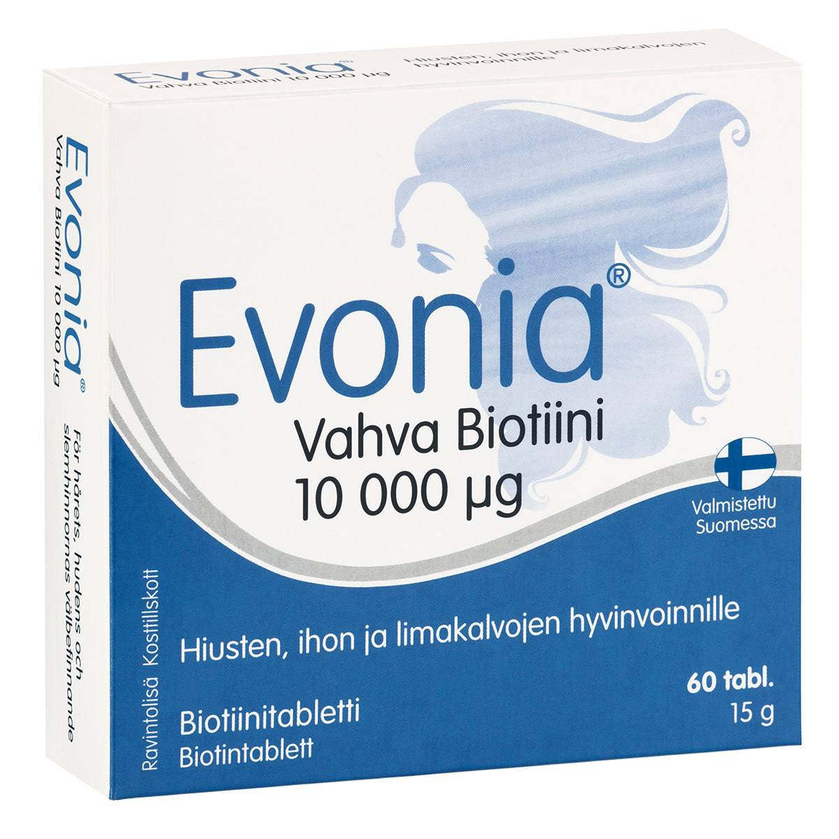强效生物素10000微克 60片|Evonia Vahva Biotiini 10 000 µg 60 tabl.