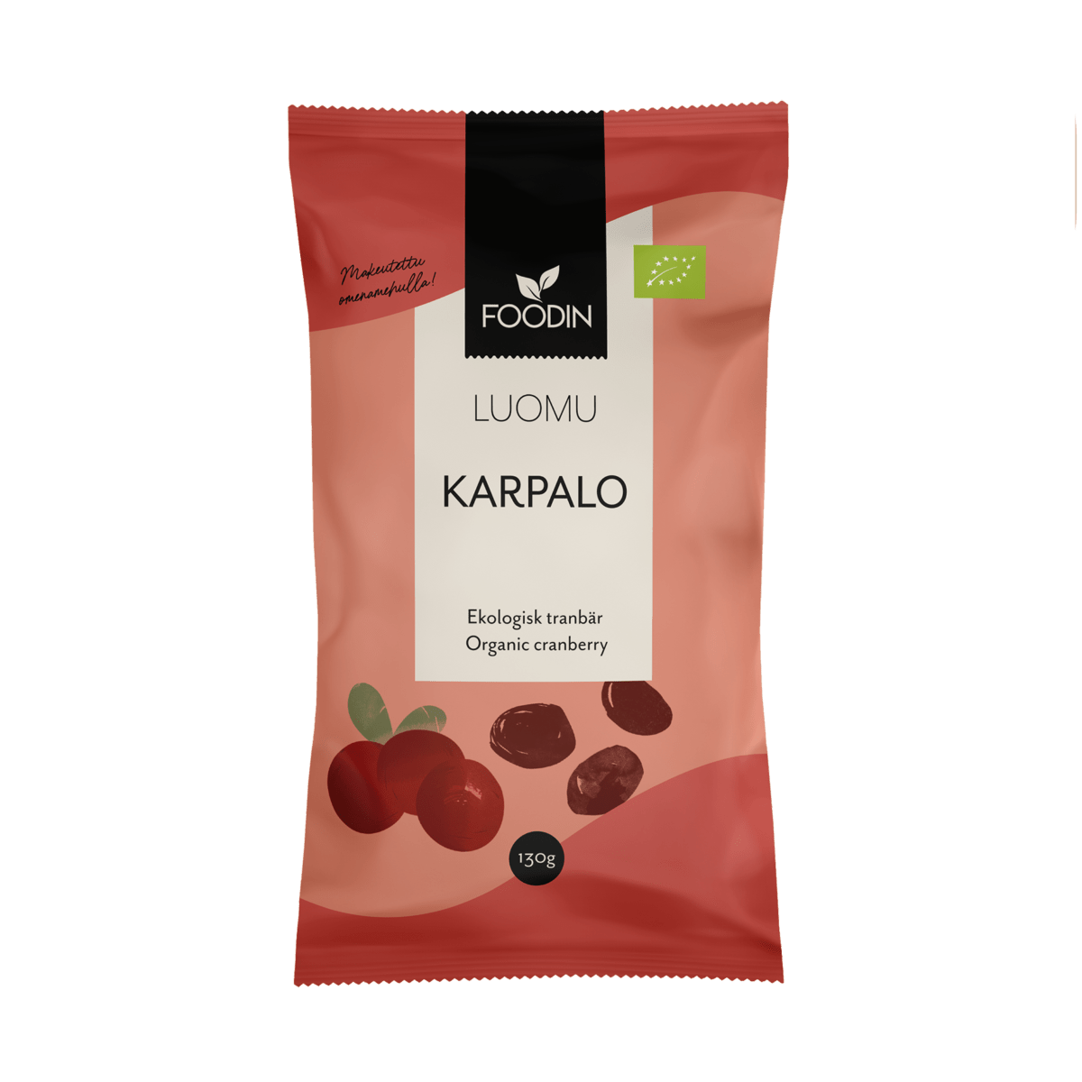 Foodin Karpalo Luomu 130 g|Foodin 有机蔓越莓 130 g
