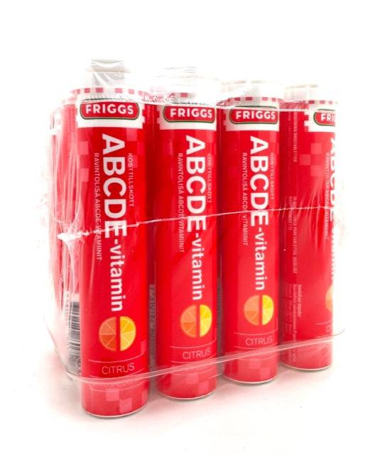 Friggs ABCDE-Vitamiinipore Sitrus 12 x 20 poretablettia|Friggs ABCDE-维生素粉柑橘 12 x 20 poretablettia