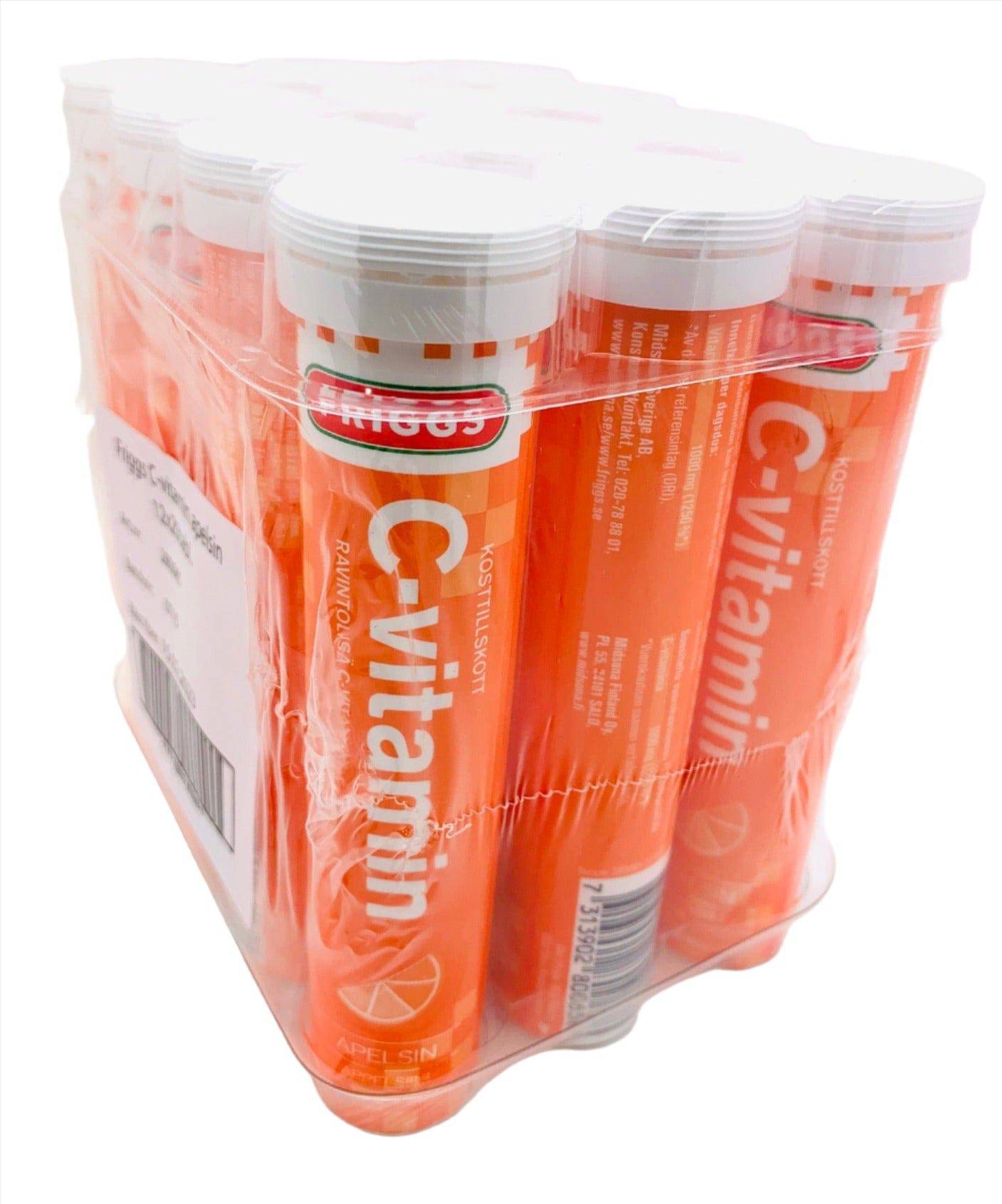 Friggs C-vitamiinipore Appelsiini 1000 mg 12 x 20 poretablettia|Friggs 维生素 C 粉橙 1000 毫克 12 x 20 poretablettia