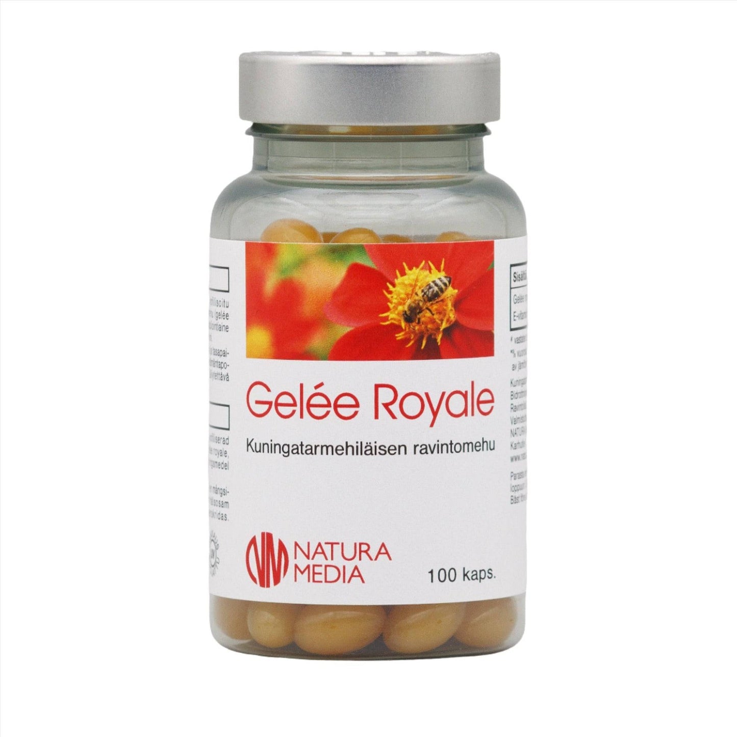 Natura Media Gelée Royale 100 kaps.|Natura Media Gelée Royale 100 粒。