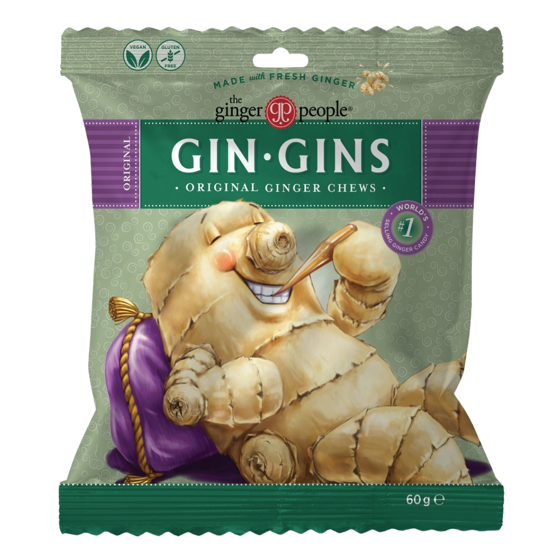 Gin Gins Original Ginger Chews - Inkiväärimakeinen 60 g - erä|The Ginger People Gin Gins 原味姜糖 60克 - 批次